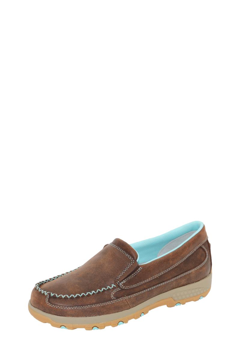 Twisted X Women's Slip On Moc- Aqua