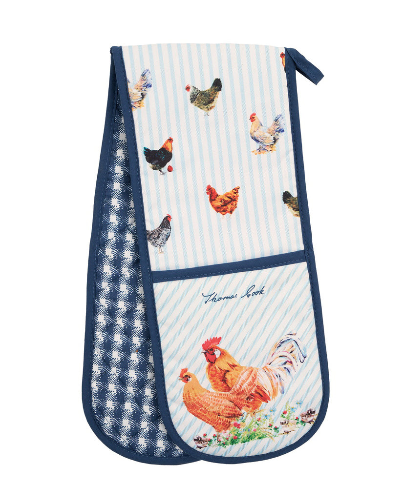 Thomas Cook Double Oven Glove- Navy/White