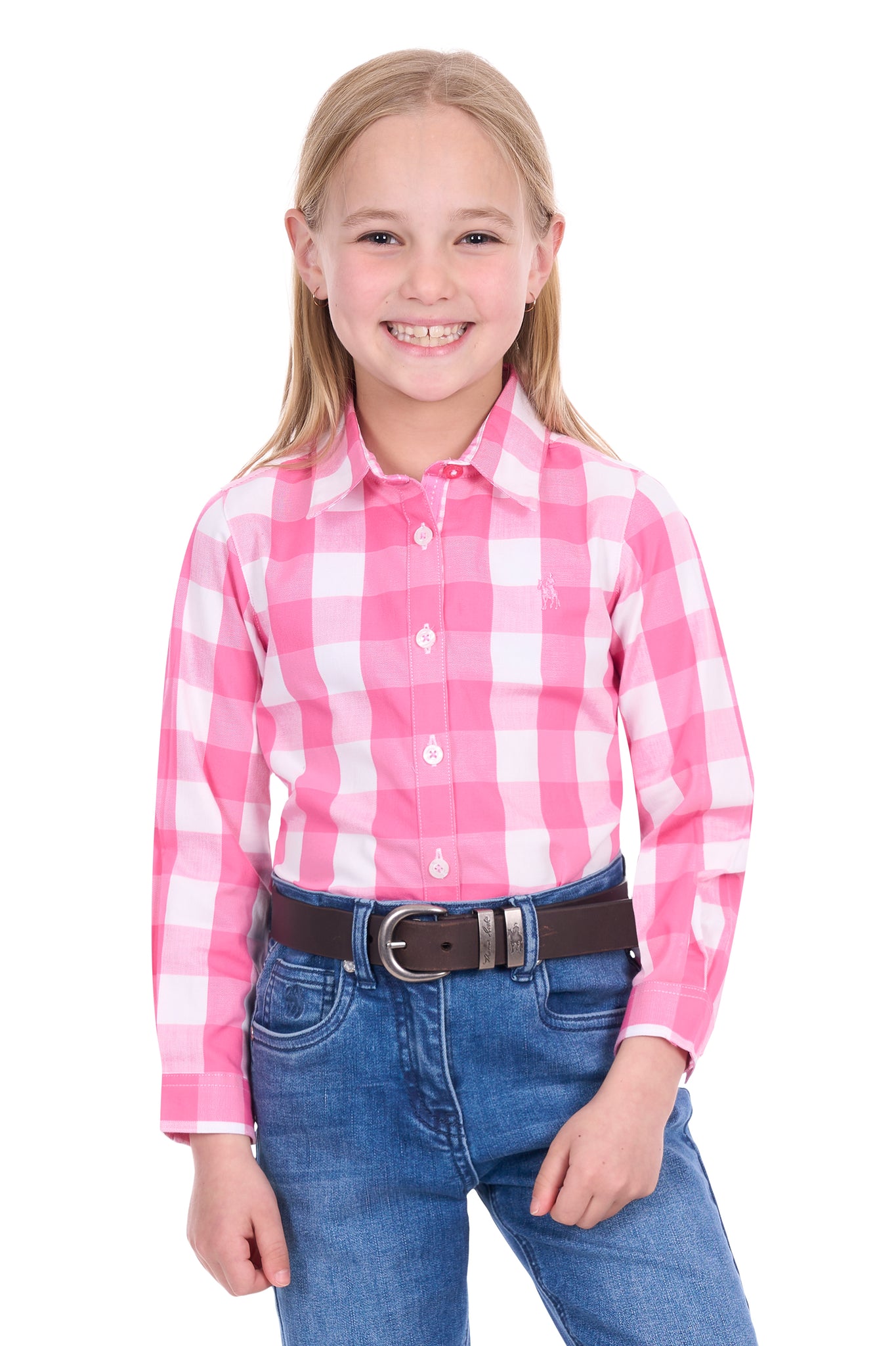 Thomas Cook Girls Tamara Pink Check Shirt