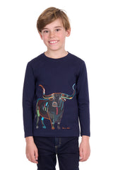 Thomas Cook Boys Louis Long Sleeve Navy Tee