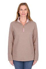 Thomas Cook Women's Lydia 1/4 Zip Taupe Rugby