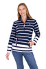Thomas Cook Women's Ava 1/4 Zip Navy & White Rugby