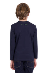 Thomas Cook Boys Louis Long Sleeve Navy Tee