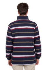 Thomas Cook Men's Nicholas 1/4 Zip Navy & Red Rugby