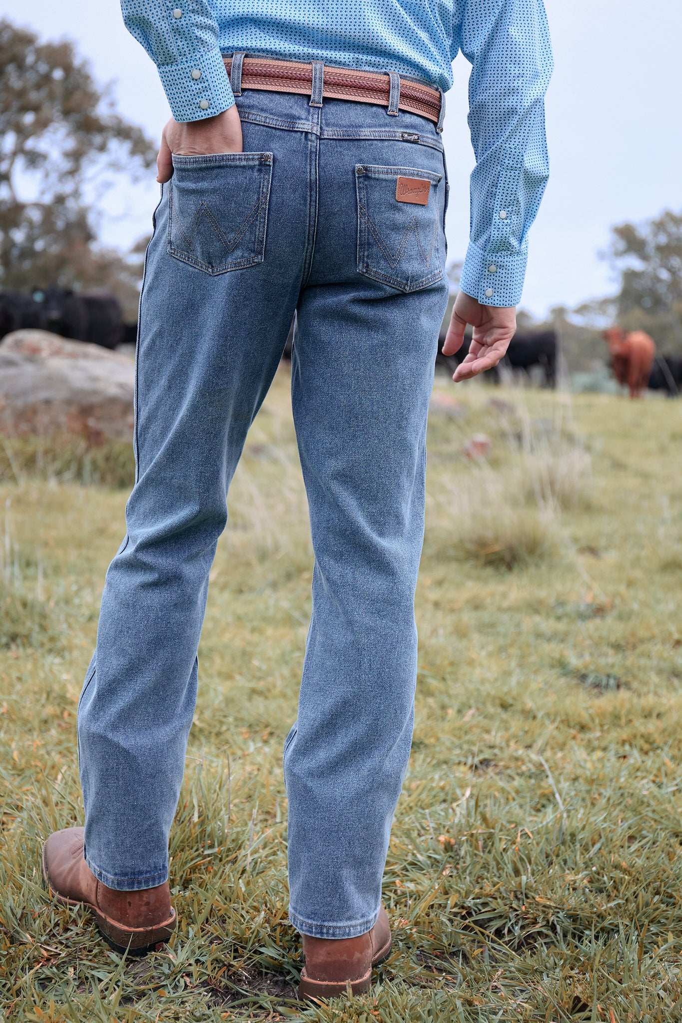 Mens Wrangler Classic Straight Stonewash Jean