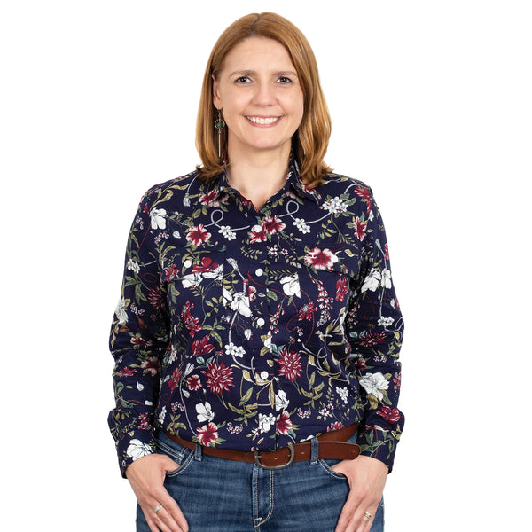 Just Country Women's Abbey Shirt- Hibiscus