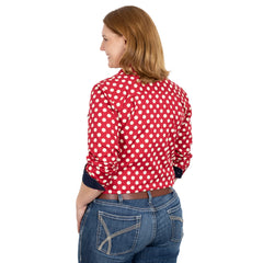 Just Country Women's Abbey Shirt- Crimson Spot