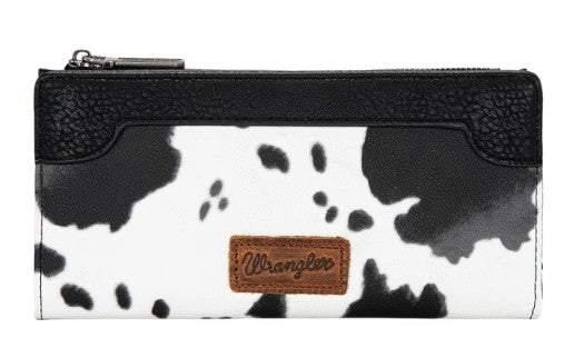 Wrangler Cowprint Slim Black Wallet