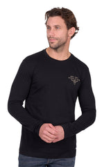 Wrangler Men's Evans Black Long Sleeve Tee