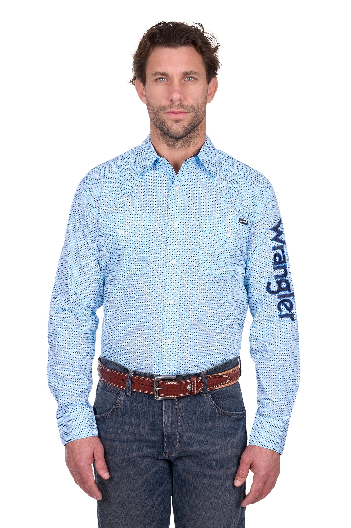 Wrangler Men's Lee Blue & White Shirt