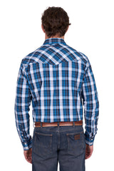 Wrangler Men's Tony Logo Navy & Blue Shirt