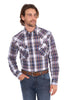 Wrangler Men's Shaun Logo Navy & Red Shirt