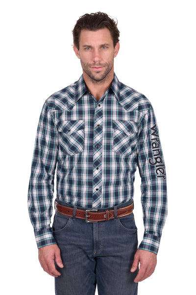 Wrangler Men's Dustin Black & Green Shirt