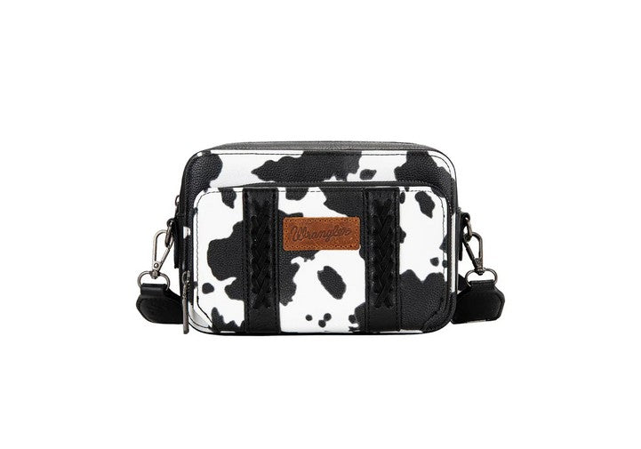 Wrangler Cowprint Black Crossbody Bag