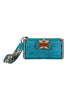 Southwestern Logo Wallet- Aqua