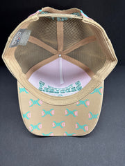 Drovers Saddlery Cap - Pink/Turquoise