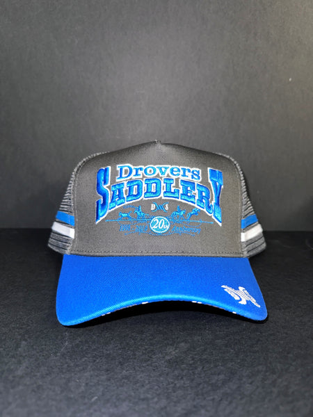 Drovers Saddlery Trucker Cap - Cobalt/Grey