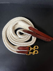 Drovers Saddlery Made Cotton Reins Split