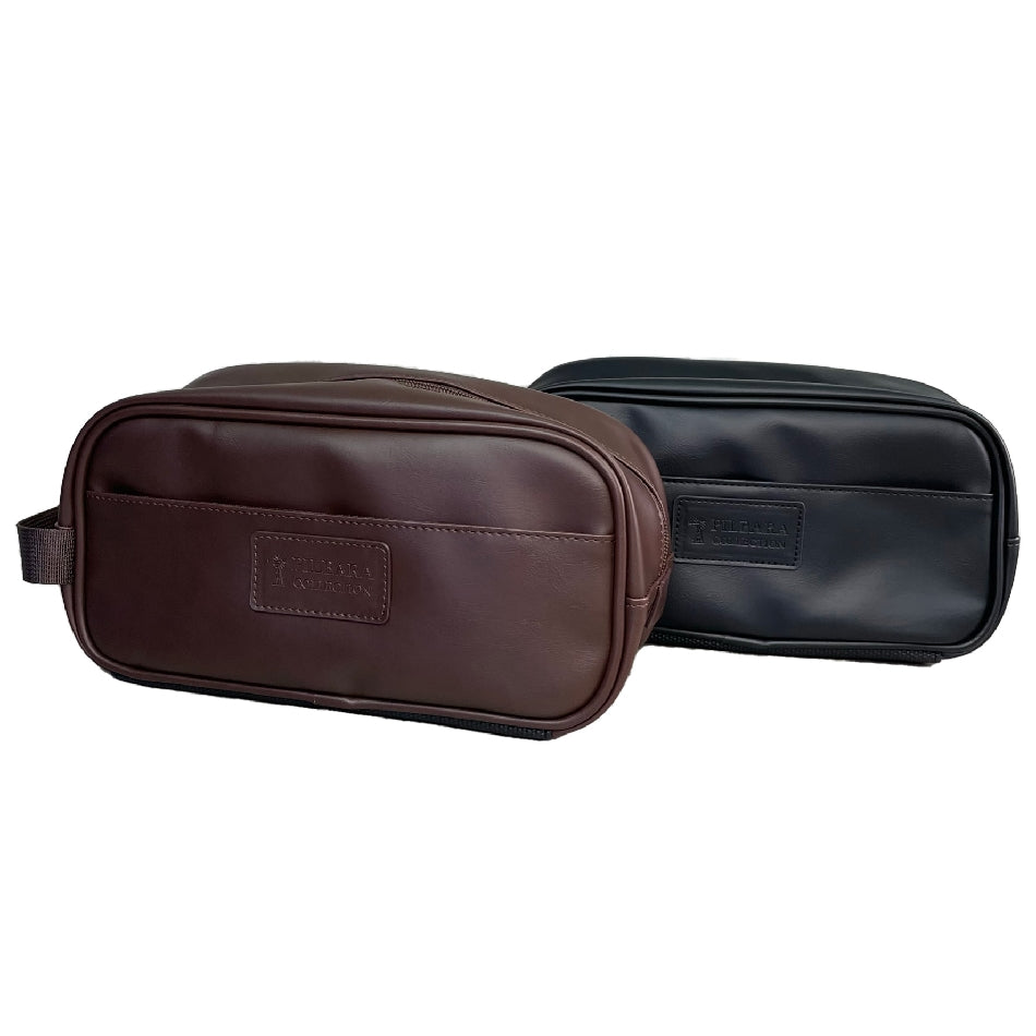 Ritemate Pilbara Leather Toiletry Bag