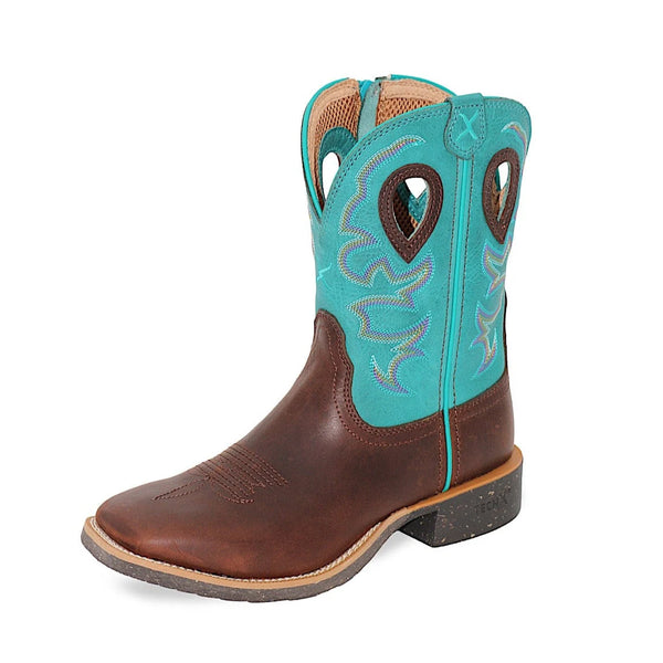 Twisted X Women's Tech X2 Zip Boot - Chocolate Truffle/ Ocean Blue