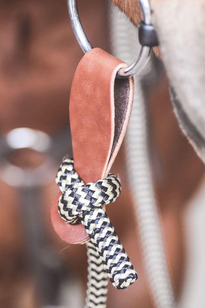 Heavy Duty Rope Split Reins with Slobber Straps – Drovers Saddlery
