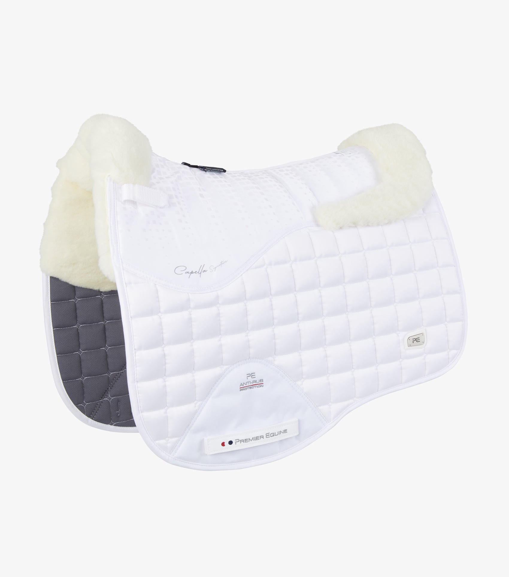 Premier Equine Capella Close Contact Merino Wool Dressage Square White/Natural