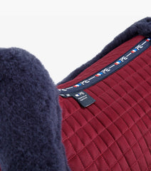 Premier Equine Merino Wool Half Lined European Dressage Pad Burgandy/Navy