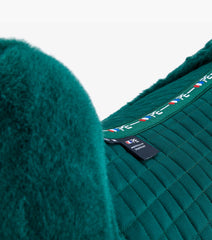 Premier Equine Merino Wool Half Lined European Dressage Pad Green/Green