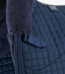 Premier Equine Merino Wool Half Lined European Dressage Pad Navy/Navy