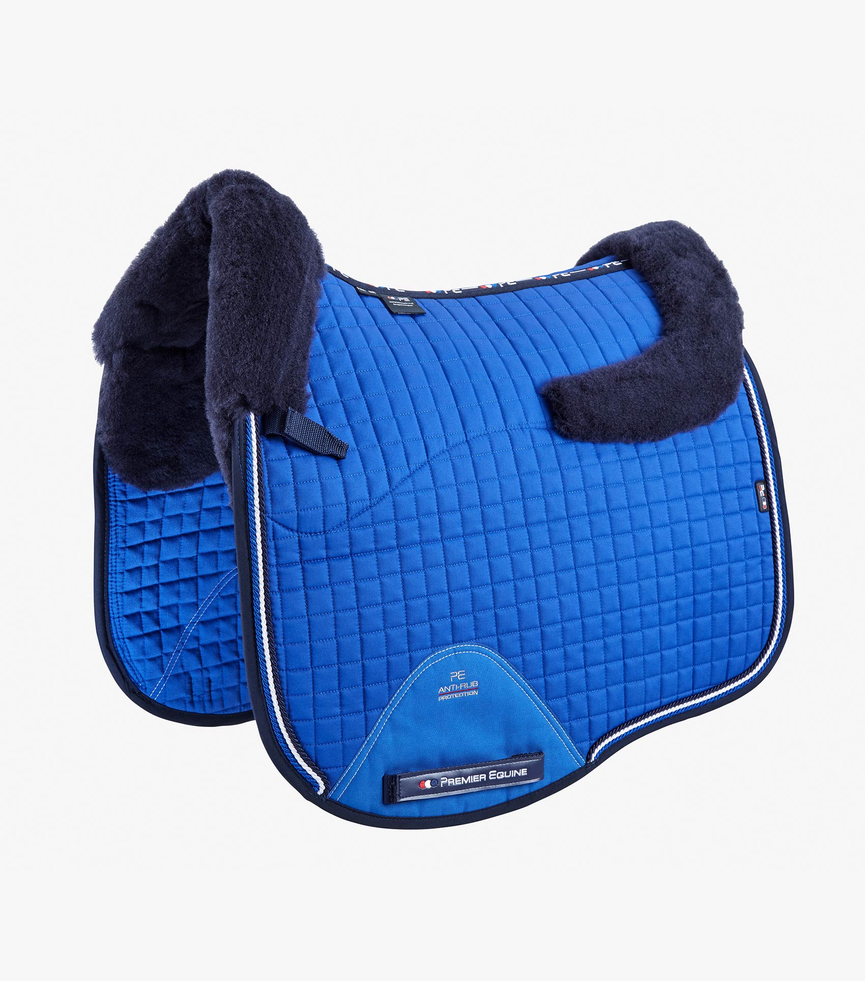 Premier Equine Merino Wool Half Lined European Dressage Pad Royal Blue/Navy