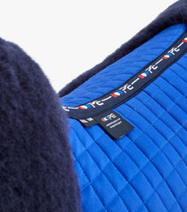 Premier Equine Merino Wool Half Lined European Dressage Pad Royal Blue/Navy