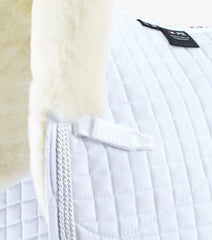 Premier Equine Merino Wool Half Lined European Dressage Pad White/Natural