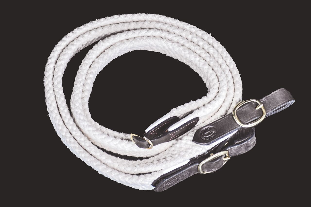 Drovers Saddlery Made Cotton Reins Joined