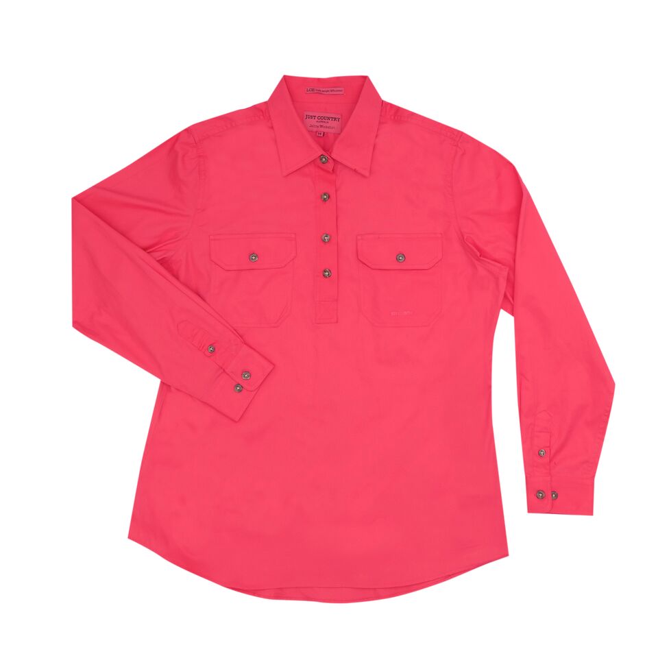 Just Country Women's Long Sleeve Half Button Work Shirt