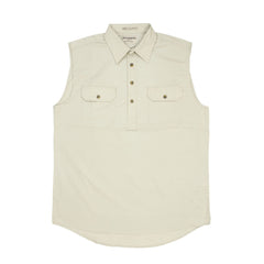 Just Country Mens Sleeveless Half Button Workshirts