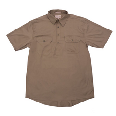 Just Country Mens Short Sleeved Half Button Workshirt