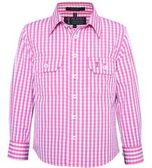 Pilbara Kids Long Sleeve Shirt - Pink