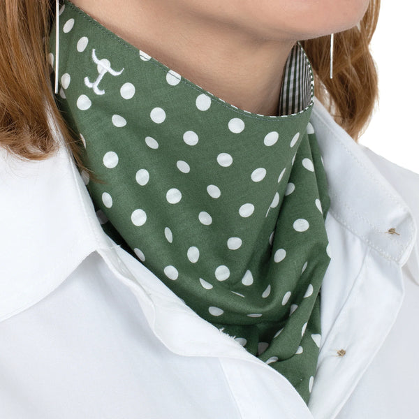Just Country Double Sided Carlee Neck Scarf- Khaki Dots
