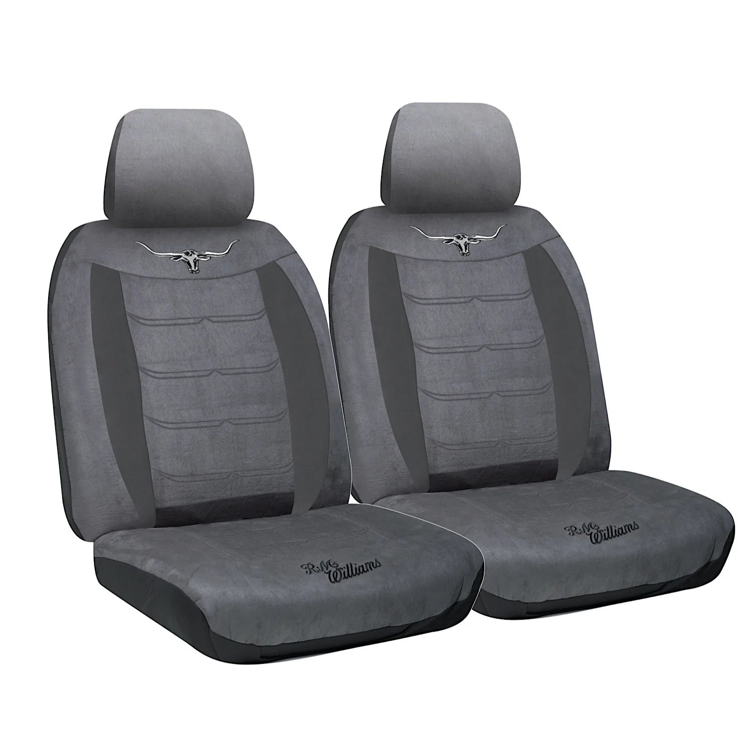 R.M.Williams Grey Longhorn Suede Velour Seat Cover