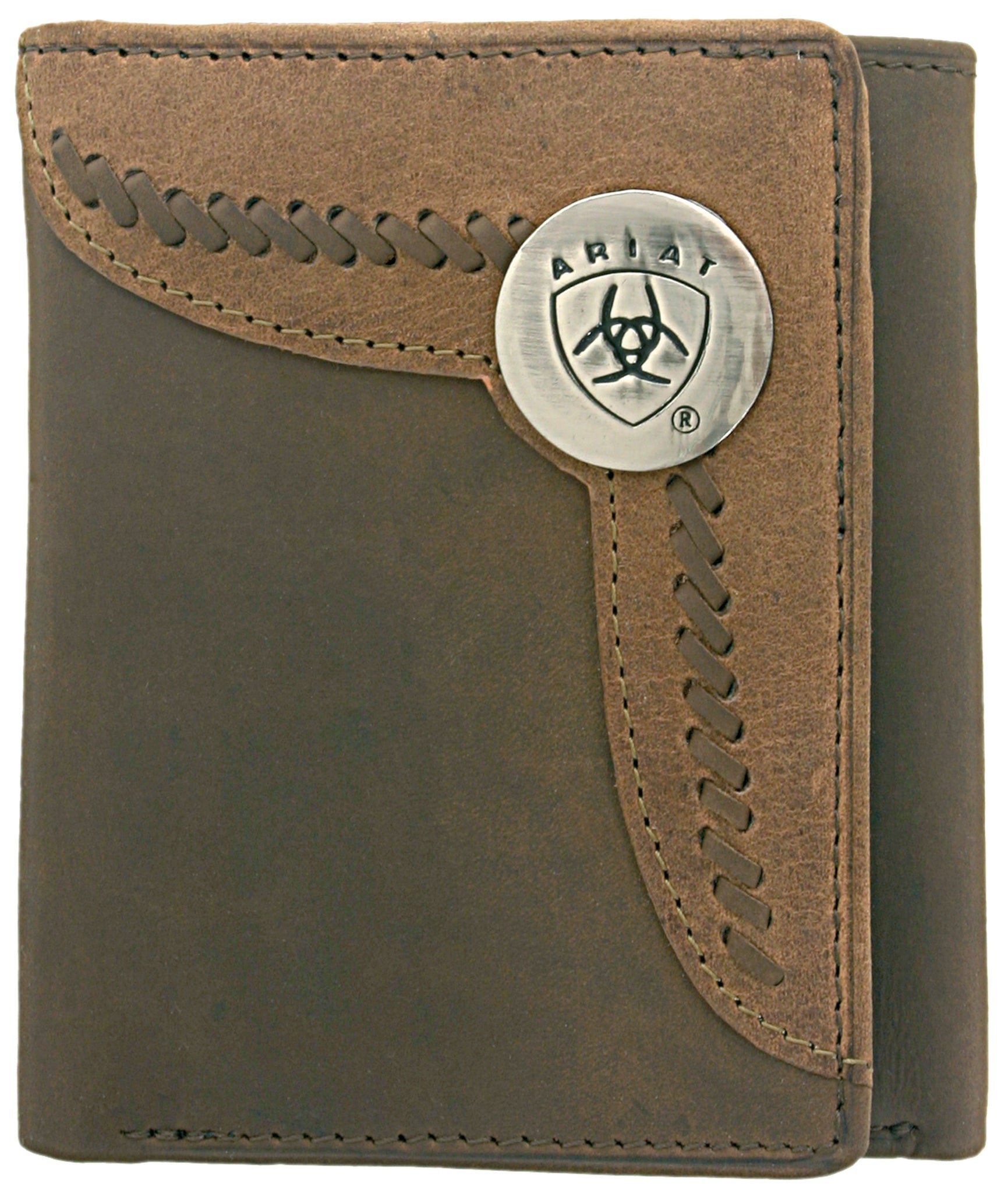 Ariat Tri-Fold Wallet - Two Toned Accent Overlay