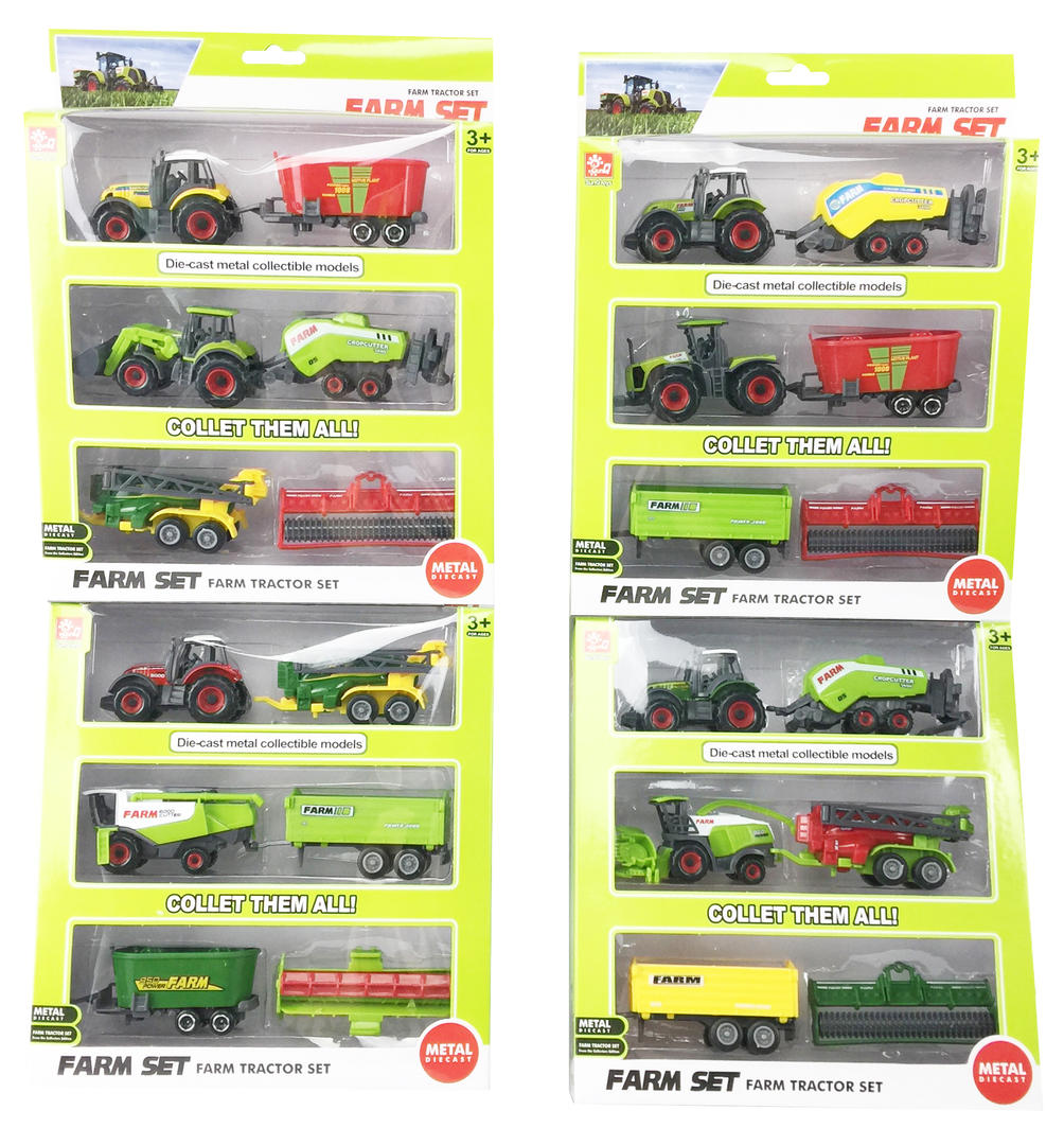 Die-Cast Farm Tractor Pack