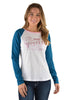 Pure Western Womens Jac long sleeve Raglan Tee