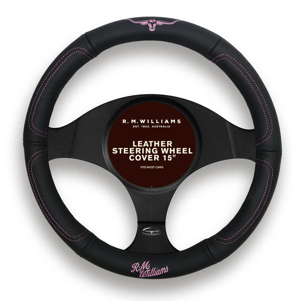 R.M.Williams 15" Steering Wheel Cover- Pink