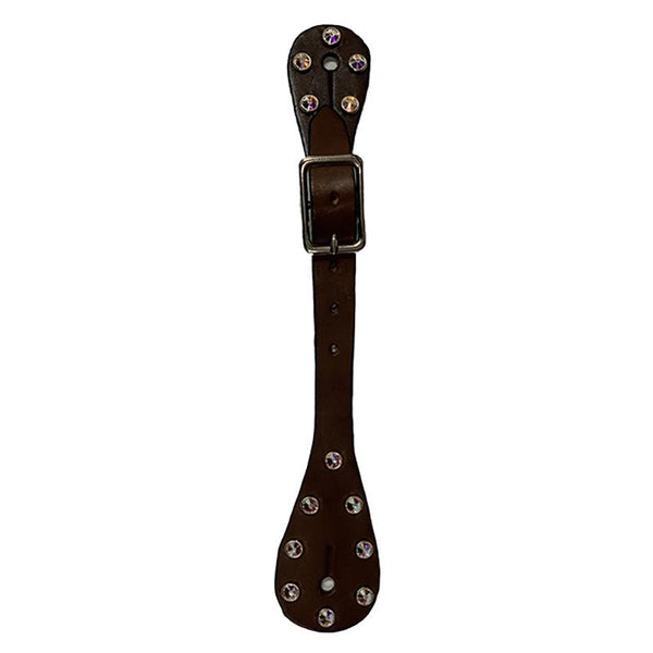 Ezy Ride Spur Straps Chocolate with Jewel Spots
